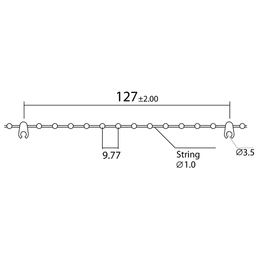 127mm Vertical Blinds Bottom Chain